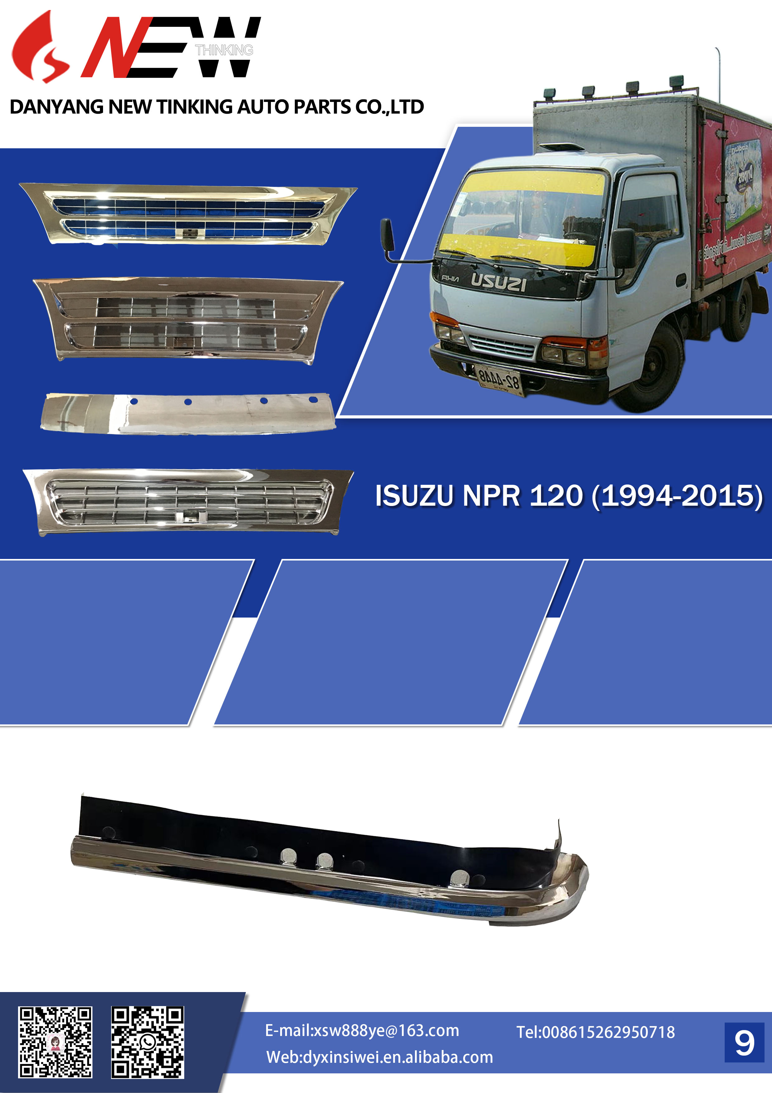 Elevate Your ISUZU NPR 120 with Premium Chrome Truck Body Parts from newthinking auto parts Factory