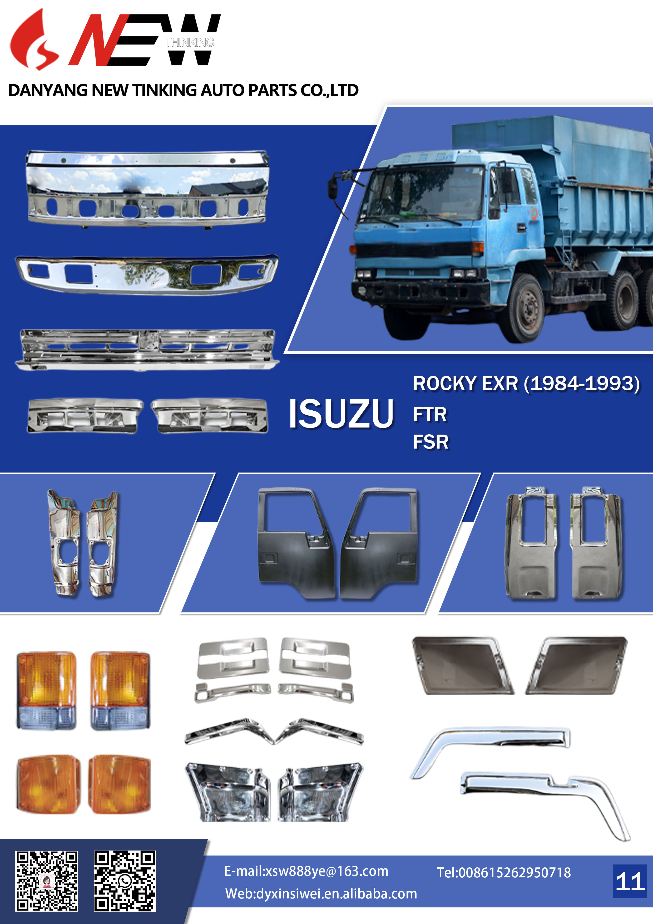 Elevate Your ISUZU ROCKY EXR with Premium Chrome Truck Body Parts from newthinking auto parts Factory